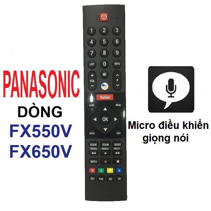 Remote điều khiển tivi Panasonic android tv dòng FX550V FX650V - Micro điều khiển giọng nói