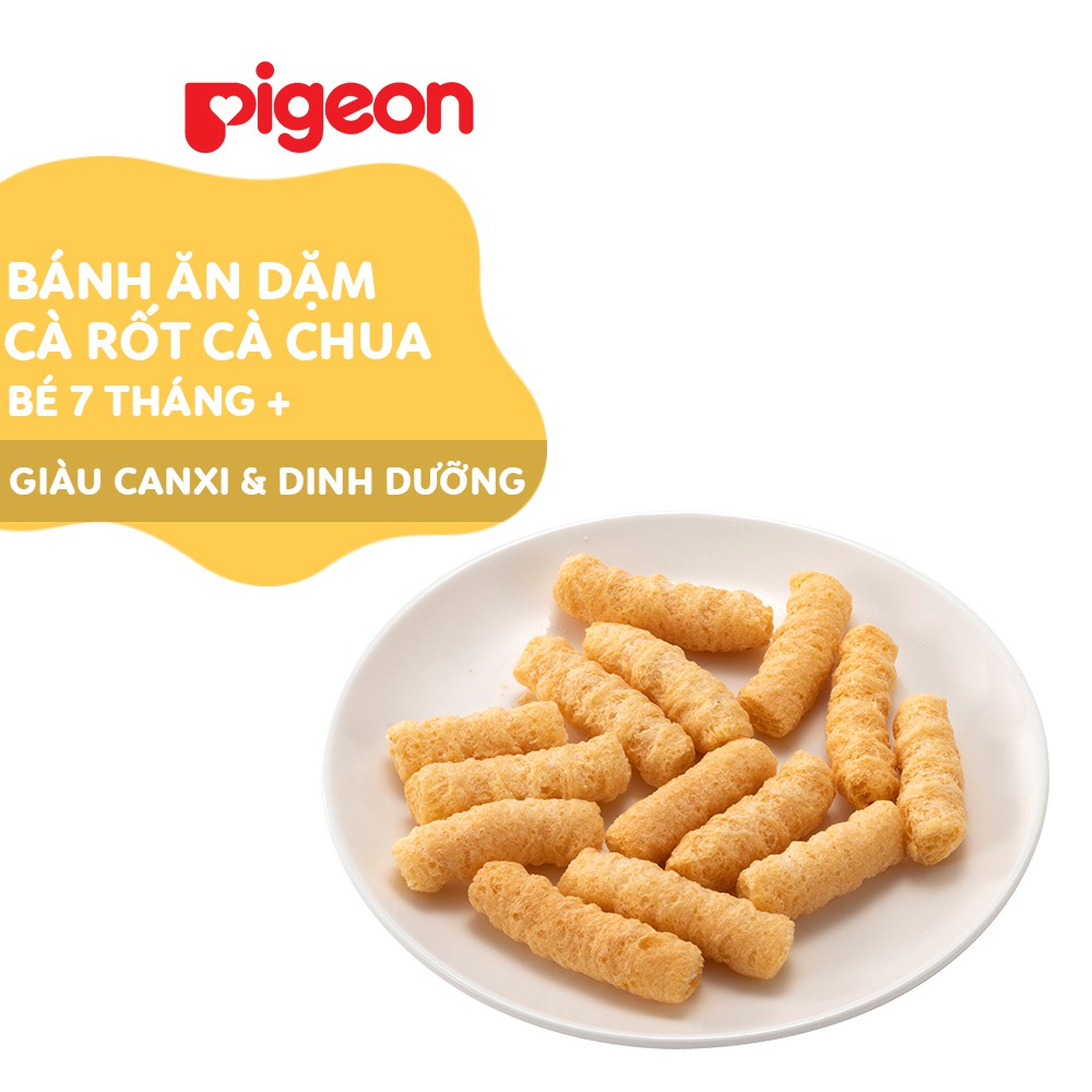 Bánh ăn dặm cho bé vị cà rốt và cà chua Pigeon 12g (2 túi/hộp)