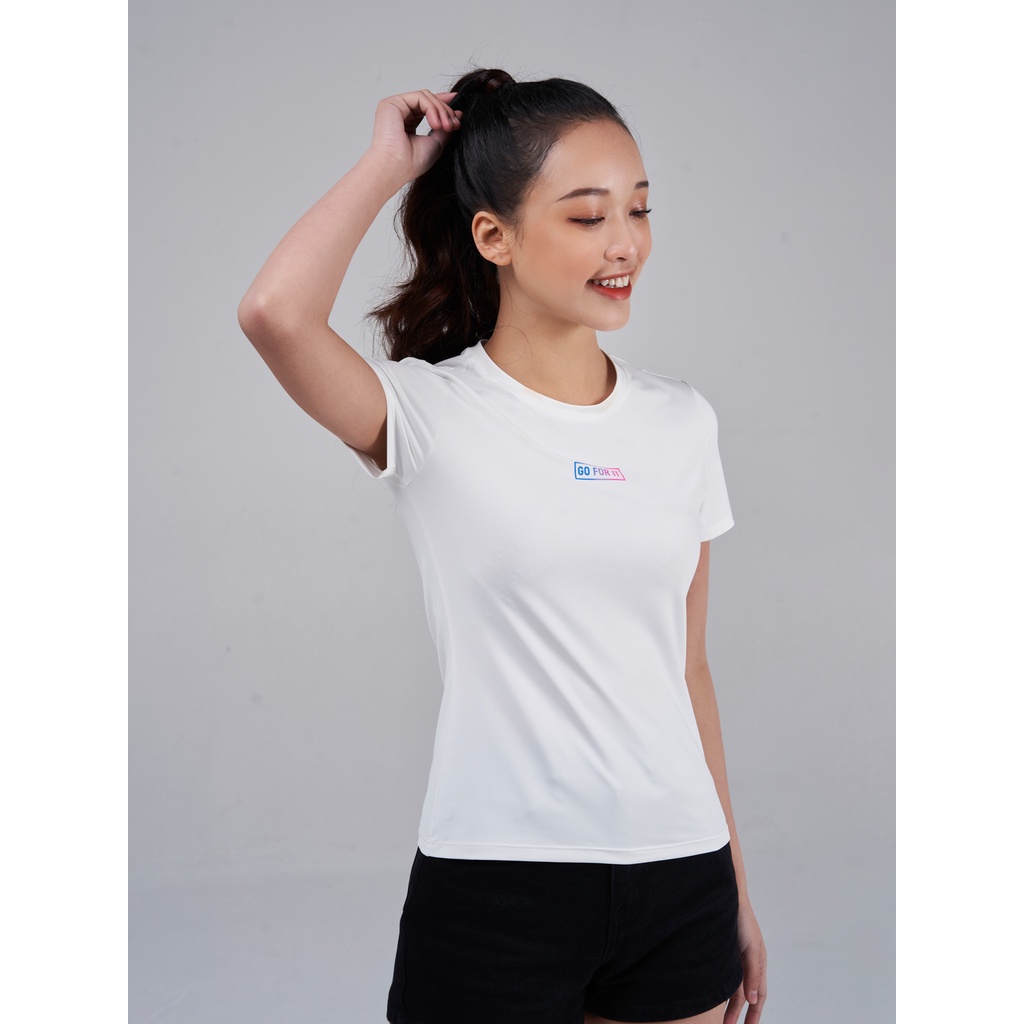 Áo thun nữ YODY in ngực thể thao co giãn thấm hút tốt - STN5008