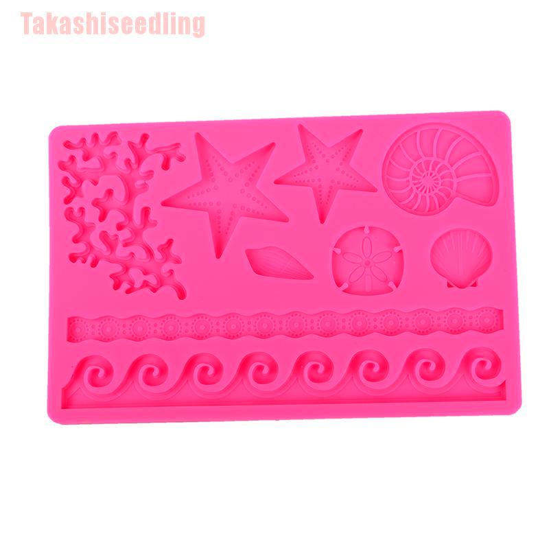 Khuôn Silicone Làm Vỏ Sò / Vít / Biển