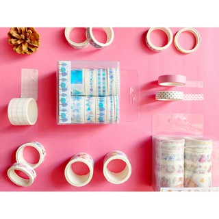 Hộp 10 cuộn Băng Keo Giấy Trang Trí Washi Tape