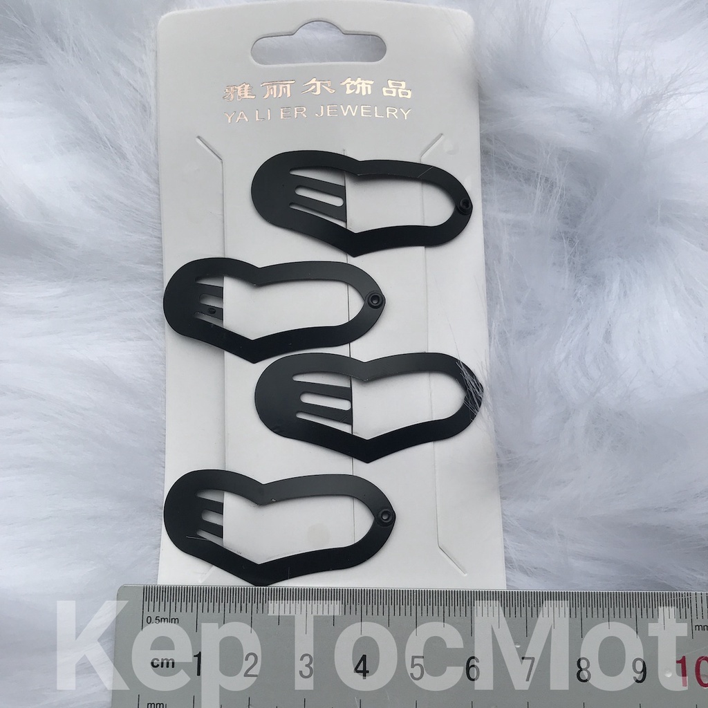 3 - 4 cái Kẹp tóc mái cute màu đen kt251