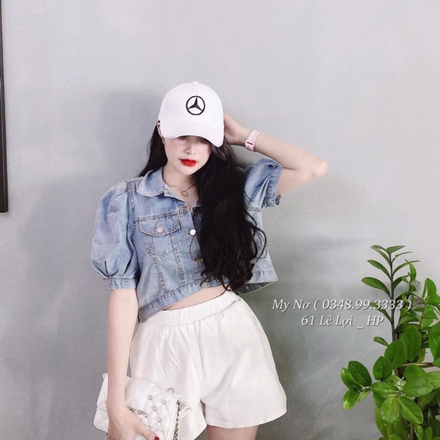 Áo jean tay bồng