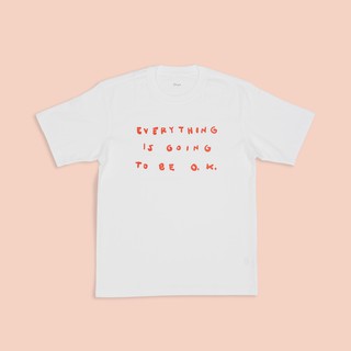 Áo thun 100% cotton trắng Slogan