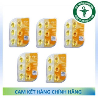 Viên serum dưỡng tóc ELLIPS (Vỉ 6 viên) - Vitamin dưỡng tóc