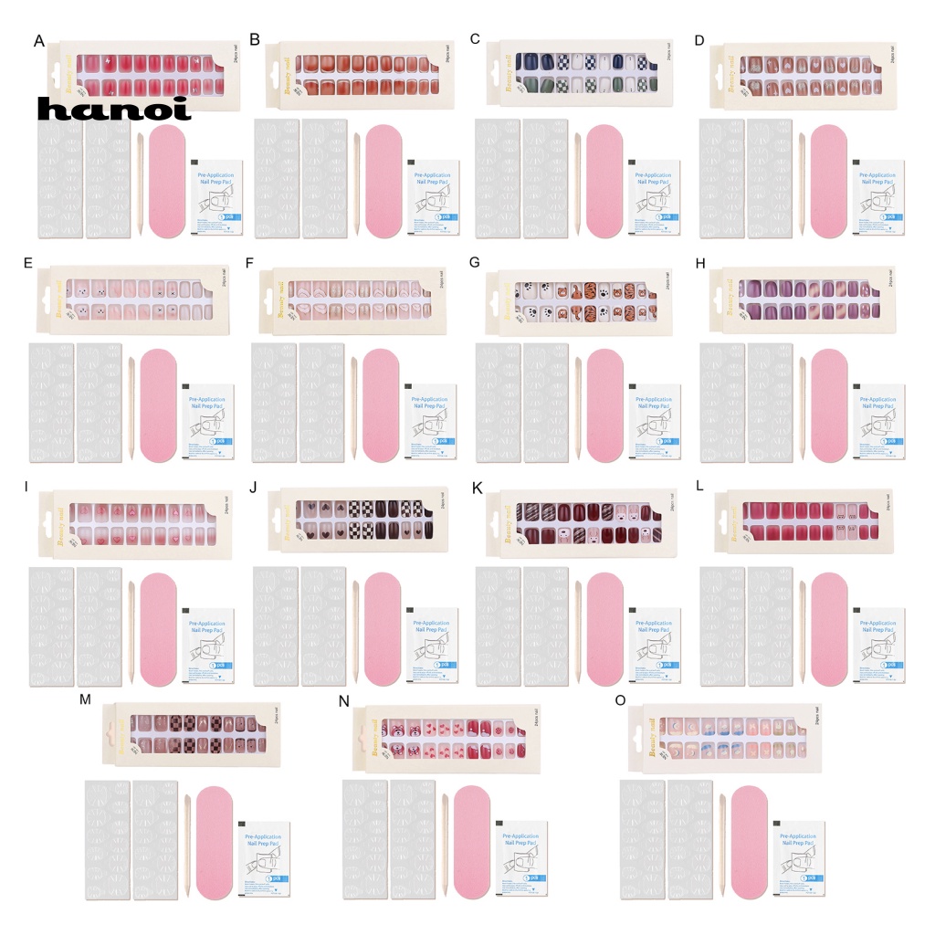 Móng Tay Giả Dáng Dài Siêu Nhẹ Chống Thấm Nước Trang Trí Trái Tim Sang Trọng