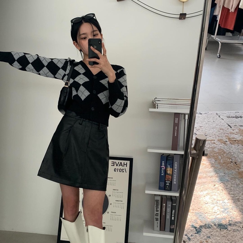 Áo khoác cardigan vải dệt kim tay dài thiết kế thanh lịch
