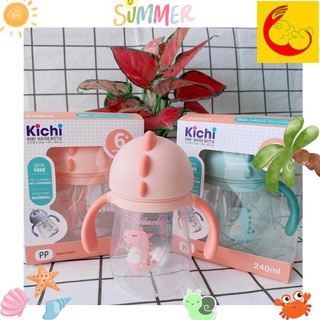 Bình nước PP 240ml , Bình tập uống nước chống sặc, chống đổ hình Khủng Long Kichilachi Kichi