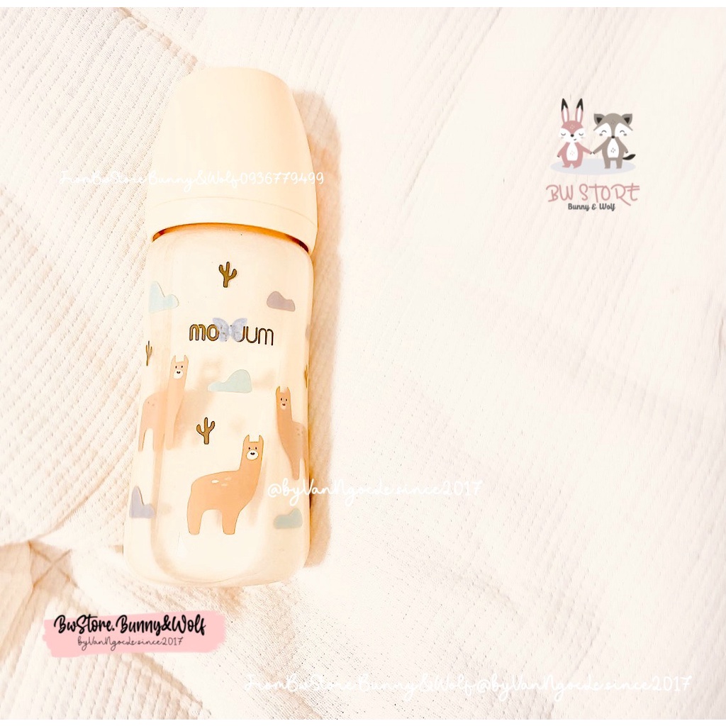 Bình Sữa Moyuum Llama Limited Hàn Quốc - phiên bản lạc đà giới hạn - size 170ml/270ml