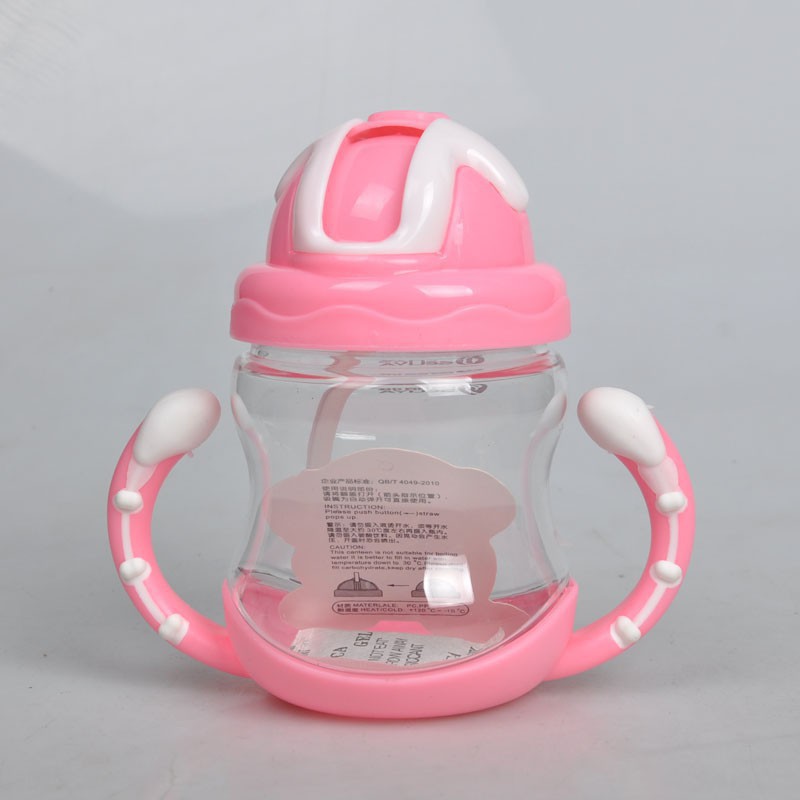 Children Baby Leakproof Lid Handle Portable Straw Cup Baby Learn To Drink Cup