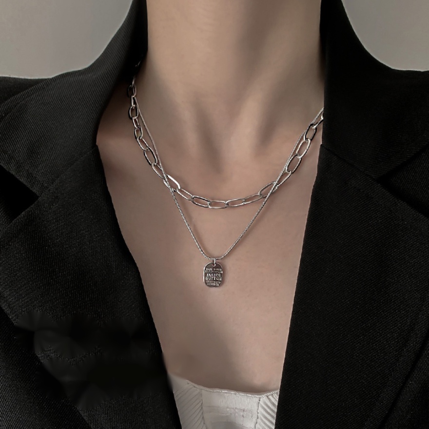 Dây Chuyền Hai Lớp Thiết Kế Sáng Tạo