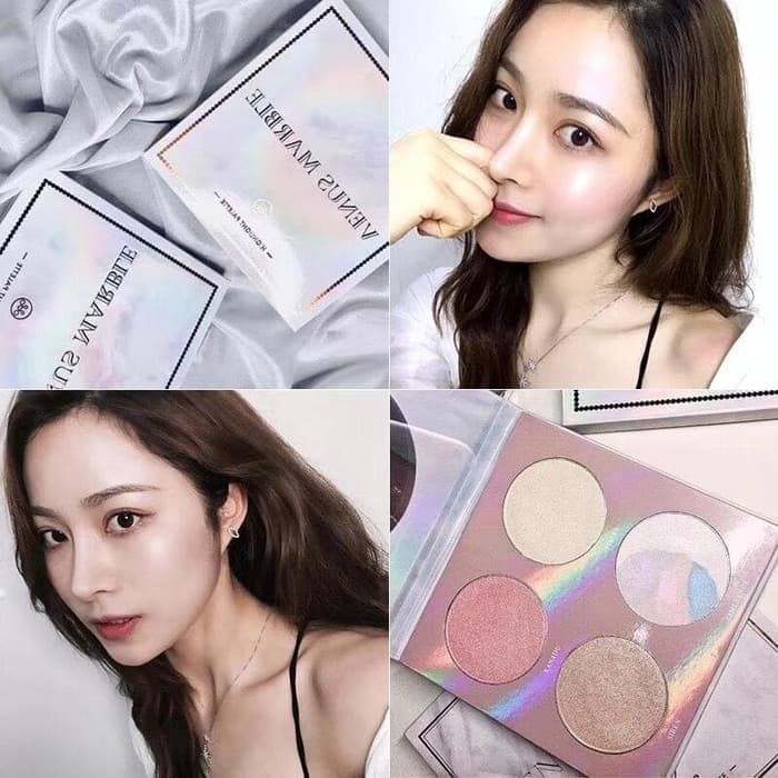 (Hàng Mới Về) Bảng Phấn Bắt Sáng Venus Thiết Kế Vỏ Họa Tiết Đá Cẩm Thạch An Toàn | BigBuy360 - bigbuy360.vn