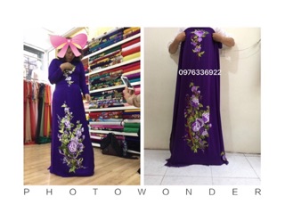 Vai Ao Dai Theu Cao Cap