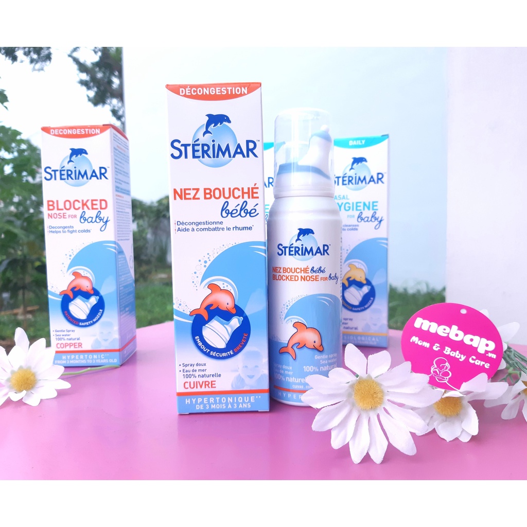 XỊT MUỐI BIỂN STERIMAR CÁ HEO MÀU CAM CAM PHÁP 100ML