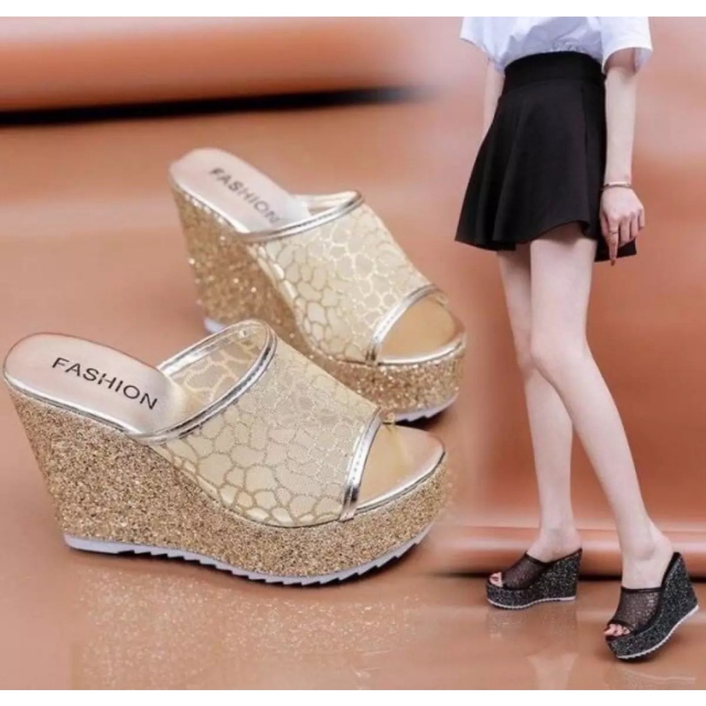 Dép đế xuồng phối ren 10f