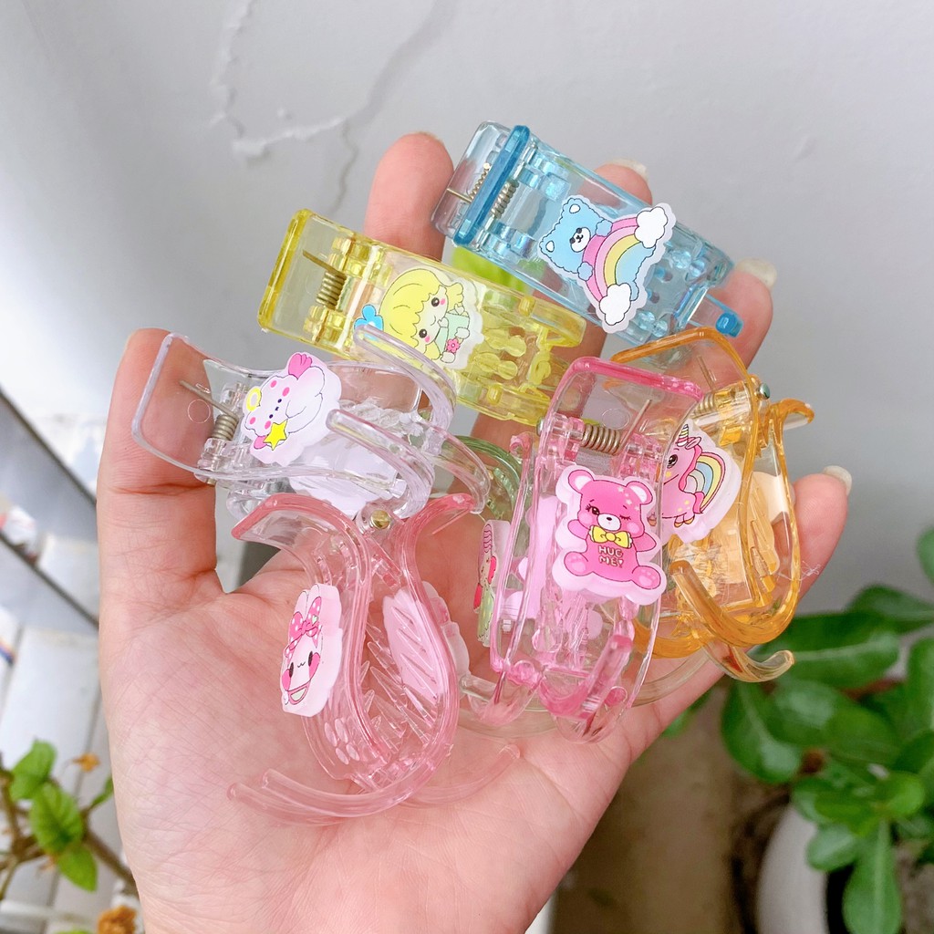 Kẹp tóc càng cua trong suốt hình thiên thần dễ thương