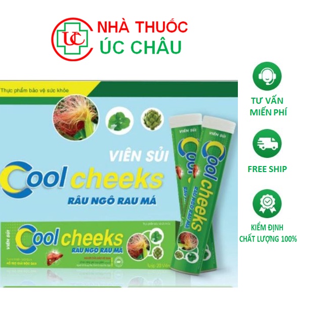 Viên sủi râu ngô rau má Cool cheeks  - hỗ trợ giải nhiệt, giải độc gan