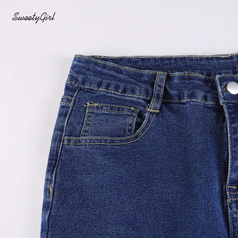 Quần Ống Loe Thêu Họa Tiết Thời Trang Đường Phố Dành Cho Nữ 2022