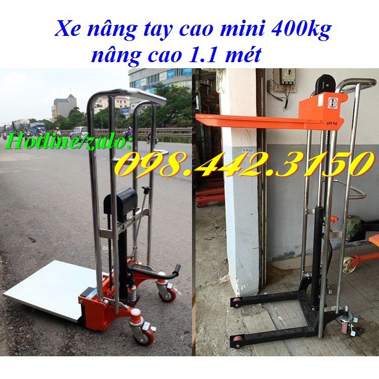 Xe nâng tay cao mini 400kg