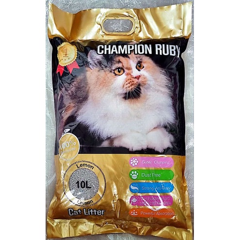 Cát vệ sinh cho mèo CHAMPION RUBY (Túi 1kg dùng thử)