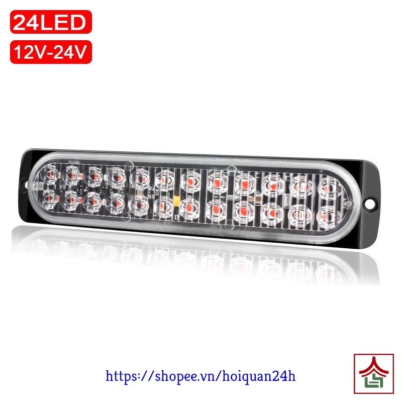 Đèn Nháy Chớp Police Cảnh Sát 12 Led 24 Led Vỏ Nhôm Chống Nước