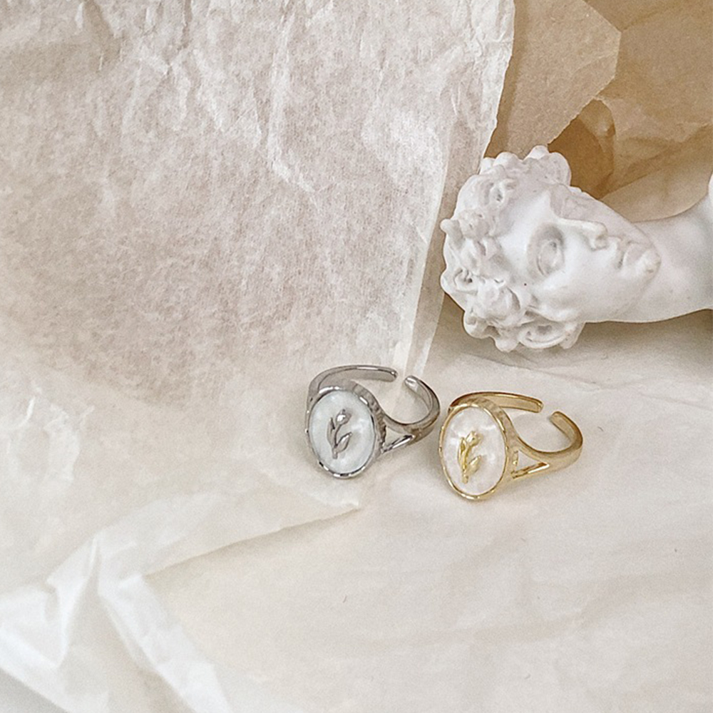 Nhẫn Đeo Tay Kim Loại Tạo Hình Hoa Tulip Vintage Cho Nữ