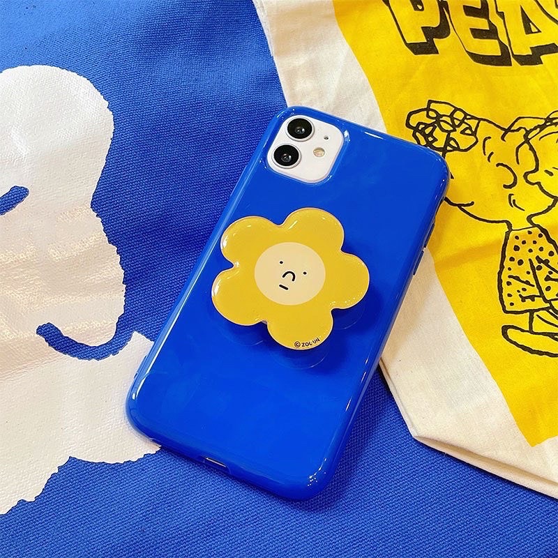 Ốp Điện Thoại Xanh Kèm Chống Hoa - CAS2232