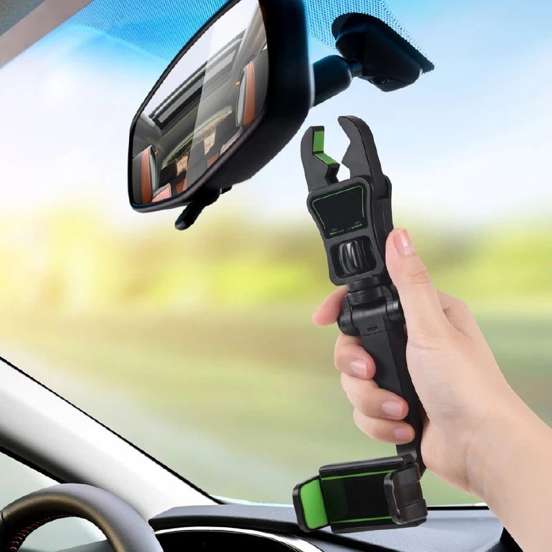 Đồng Hồ Đa Năng Xoay 360 Độ Thiết Kế Mới Năng Động Thời Trang ° Giá Đỡ Điện Thoại Gắn Kính Chiếu Hậu Xe Hơi Có Thể Điều Chỉnh Xoay Được Tương Thích Với iPhone Và Android