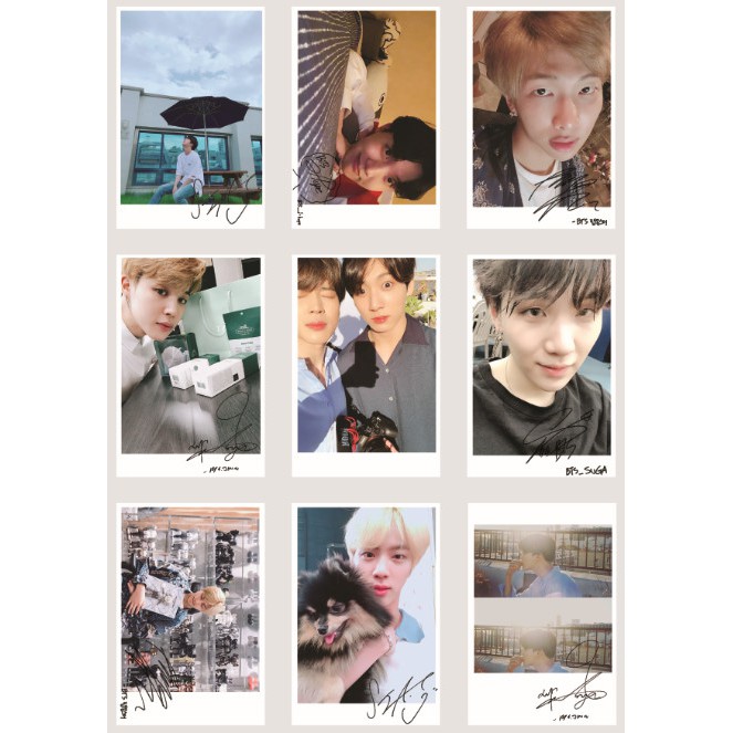 Lomo card ảnh BTS update Twitter 3 Full 54 ảnh Có chữ ký