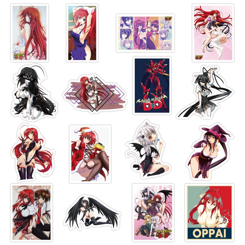 Set 50 Sticker PVC Hentai Anime Sexy Siêu Hot không thấm nước, dán mũ nón, xe, vali, laptop, điện thoại