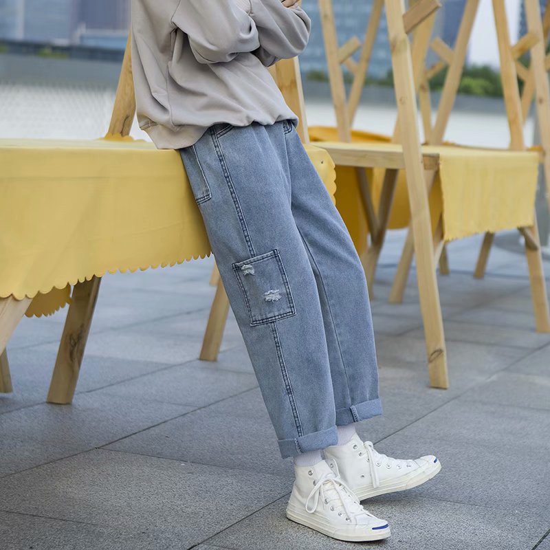 Quần Jean Ống Rộng Phong Cách Hàn Quốc Dành Cho Nam (S-3Xl)