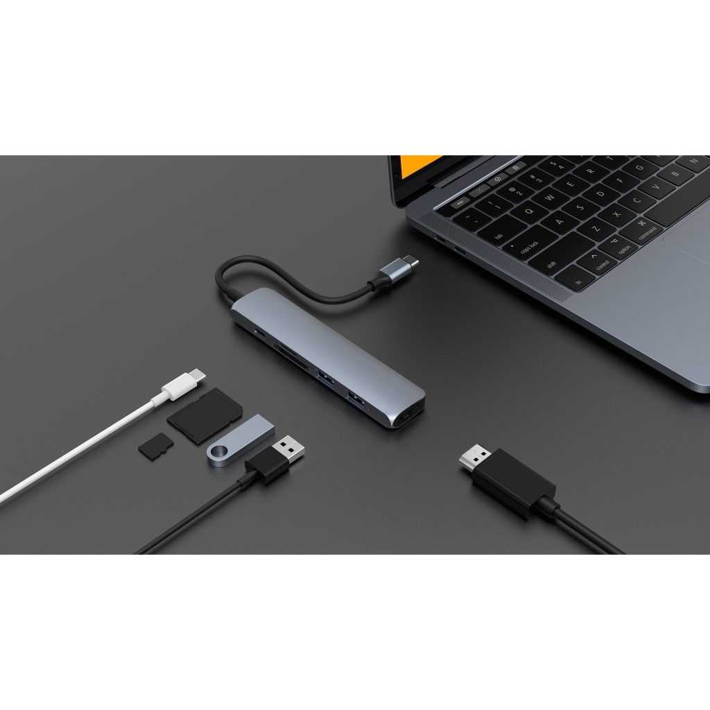 [Mã ELHAMS5 giảm 6% đơn 300K] CỔNG CHUYỂN HYPERDRIVE BAR 6 IN 1 USB-C HUB FOR MACBOOK, PC &amp; DEVICES