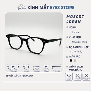 Gọng Kính Cận Nam Nữ Moscot Loren - Nhựa Lõi Thép