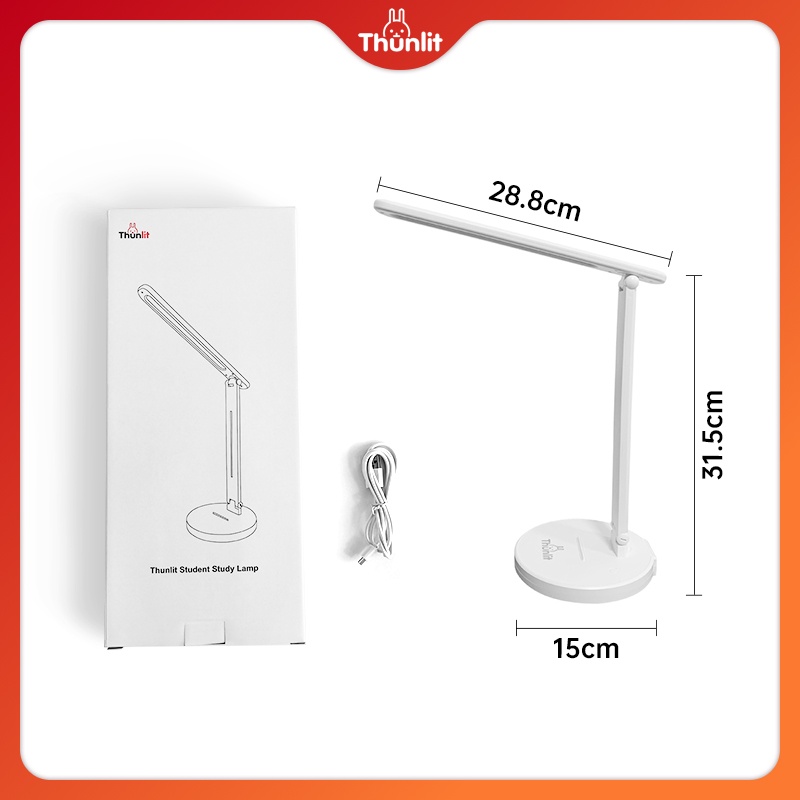 Đèn học Thunlit 7W cắm điện USB làm mờ vô cấp với 3 nhiệt độ màu