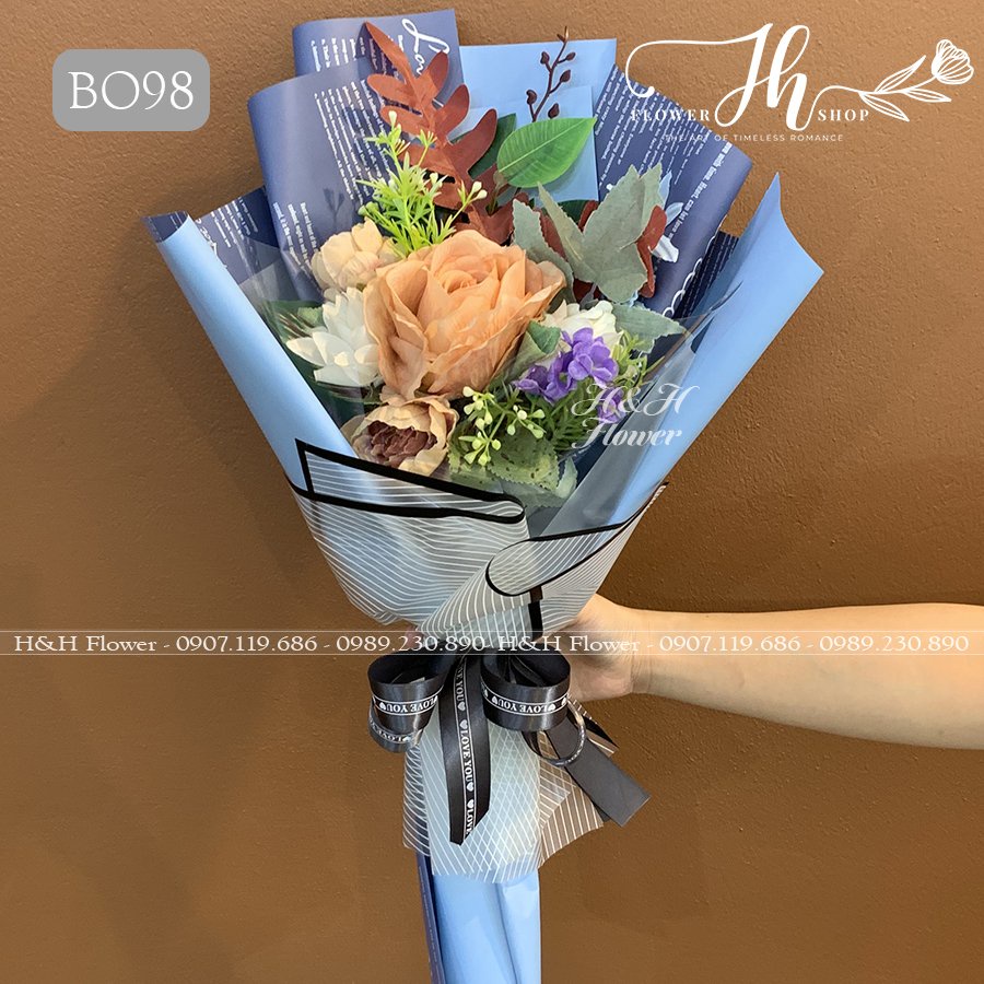 Bó Hoa Lụa Xinh Xắn Giá Rẻ  - HOA LỤA HOA GIẢ CAO CẤP HÀ NỘI
