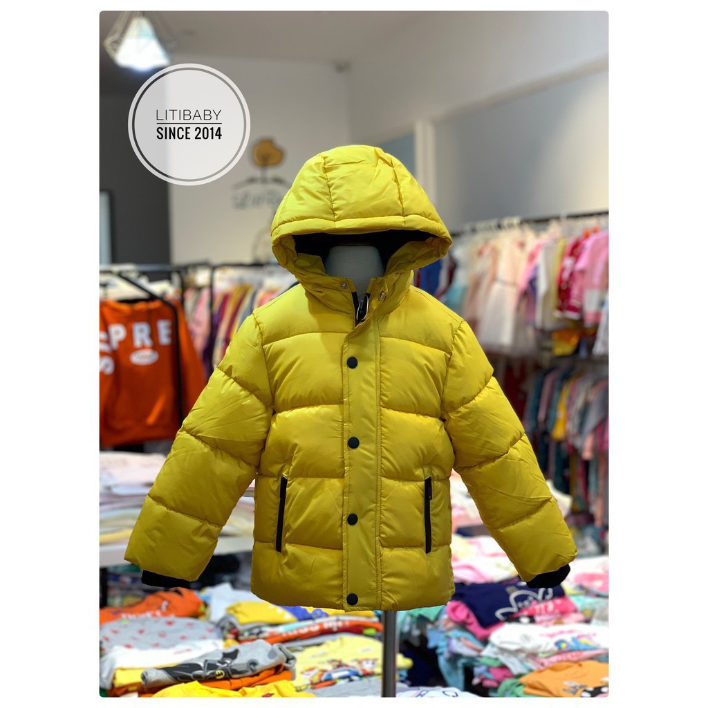 Áo phao thu đông trần bông, khuy ngoài, khóa túi, bo tay bé trai size 5/6-13/14, cho bạn từ 20-45kg. Chất phao siêu đẹp