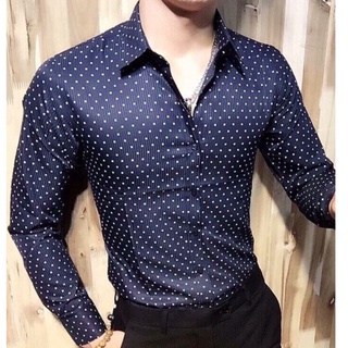 Áo sơ mi nam dài tay áo kiểu Đẹp công sở hàn quốc Sơ mi nam Họa Tiết LSM0024
