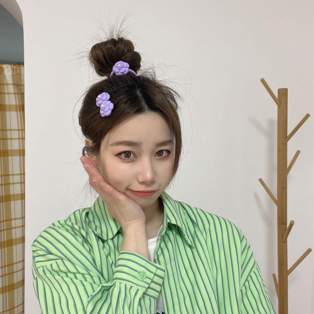 Dây Buộc Tóc Màu Kẹo Ngọt Phong Cách Hàn Quốc Cổ Điển Dễ Thương Cho Nữ