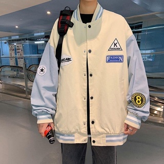 ♦∋✐2021 spring and autumn new sports jacket male ins tide brand all-match baseball uniform Korean version of the trend l