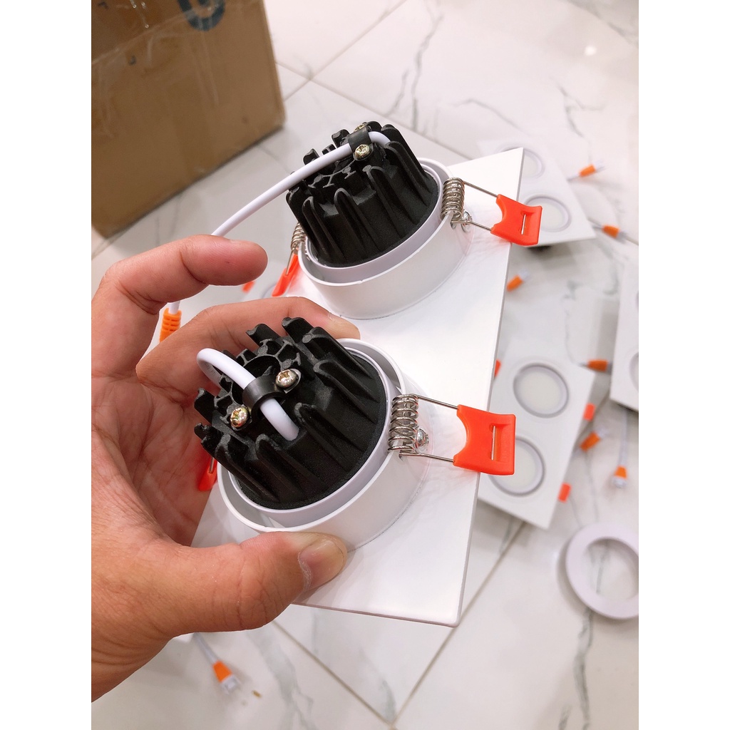 Đèn led downlight đôi, Kích thước đèn led đôi âm trần - 2 bóng 6w 70x140x60mm