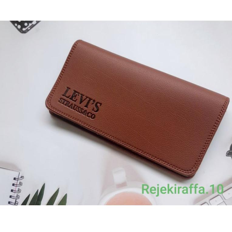 LEVIS Ví Da Dáng Dài Gấp Gọn Thời Trang Cao Cấp Cho Nam C1092