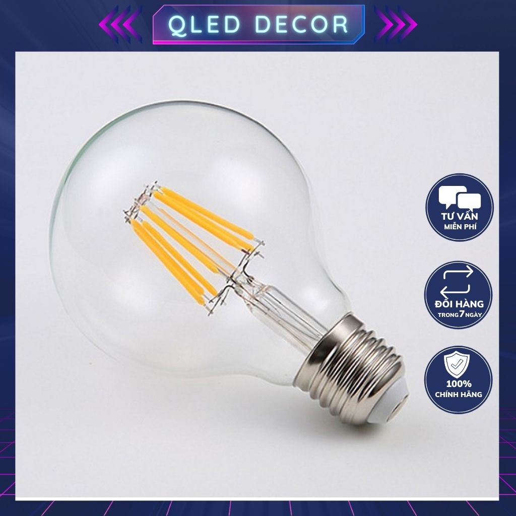 Bóng đèn trang trí Edison G80 đui E27