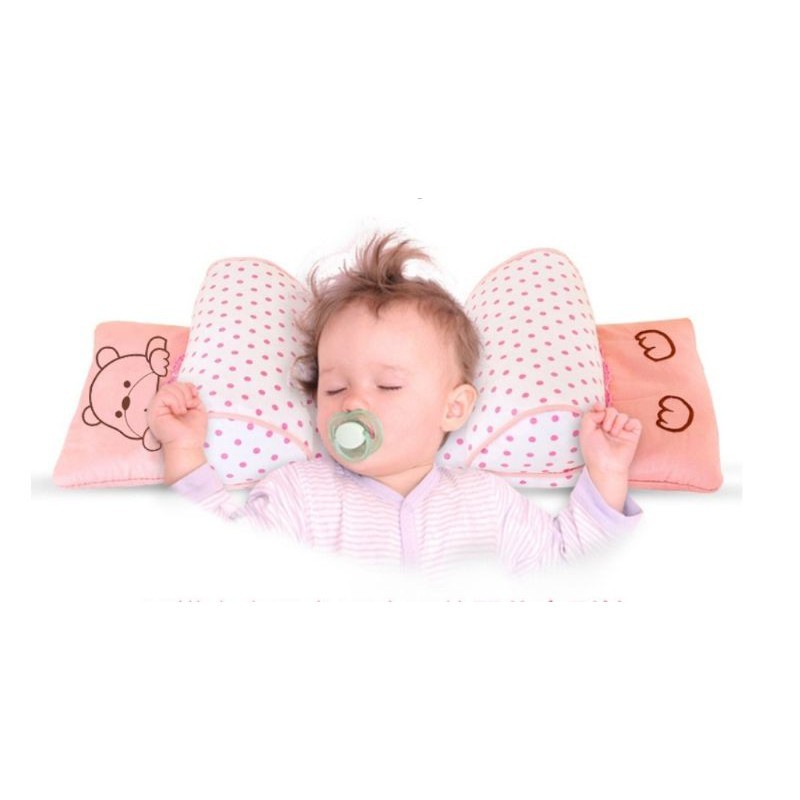 Gối Chống Bẹt Đầu , Chống Lệch Đầu  cho Bé Sơ Sinh Từ 0-3 tuổi , Thoáng - Chống mồ hôi tốt