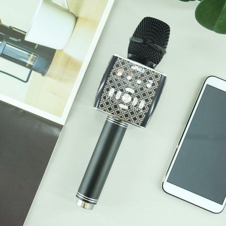 Micro Karaoke Bluetooth YS95  JVJ  kèm loa không dây tích hợp Live Stream giả giọng-kèm bộ thu tín hiệu qua loa rời