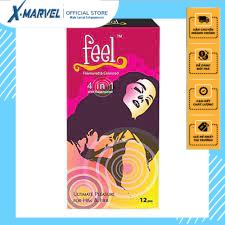 Bao cao su FEEL 4in1 Bi Gai kéo dài thời gian quan hệ cực dài bcs gân gai mỏng hàng đầu Malaysia chính hãng từ XMARVEL