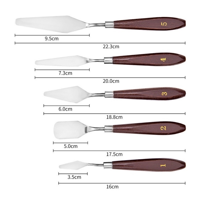 Dụng cụ 5 món bay điêu khắc cho nến/đất sét/ bánh kem