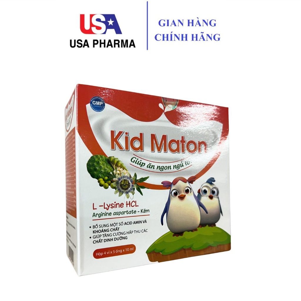 Siro Kid Maton - Giúp Ăn Ngon Ngủ Tốt, Tăng Sức Đề Kháng - Hộp 20 Ống