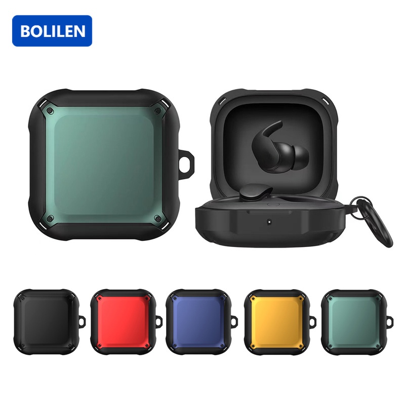 Vỏ Bảo Vệ Hộp Sạc Tai Nghe Beats Fit Pro Bằng TPU Dẻo Bề Mặt Gồ Ghề Có Móc Treo Phía Trước Có Đèn LED Hiển Thị