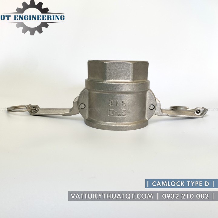 Khớp nối nhanh Camlock INOX 304 | Kiểu D | DN32,40,50