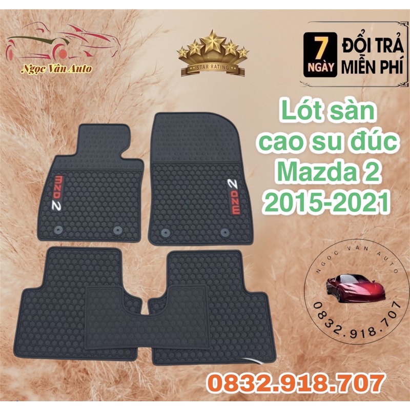 Lót sàn cao su đúc Mazda 2 2015 - 2023 Hàng cao cấp không mùi